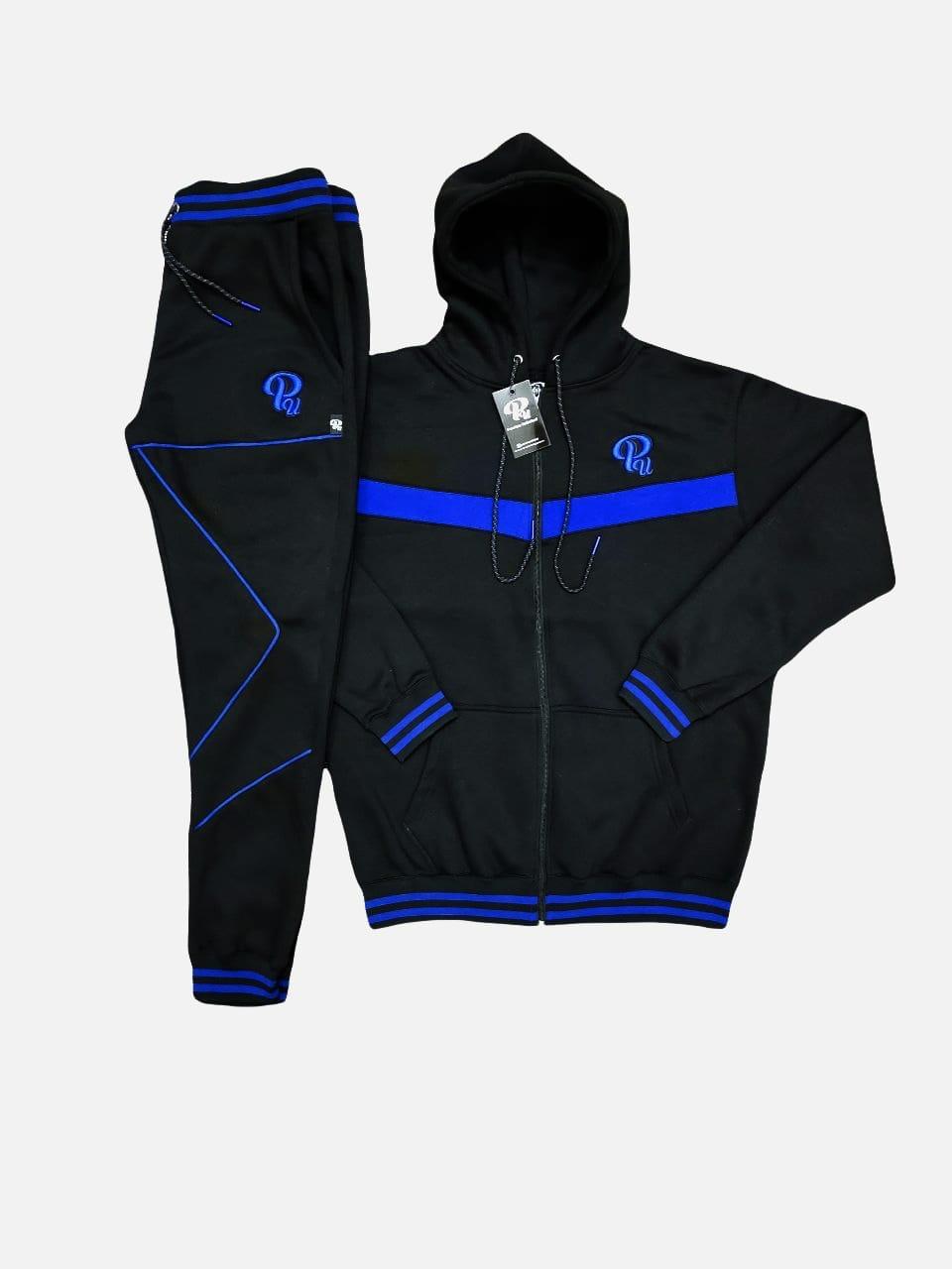 Royal Blue/Black Jogger Set